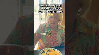 WHITE LADY TRIES SOUL FOOD FOR THE FIRST TIME😂 viralvideo barbiecue bestyoutuber foodie foryou [upl. by Meyeroff]