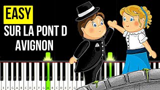 Sur la pont d avignon France Easy Piano Tutorial For Beginners  Learn To Play Piano and Keyboard [upl. by Sundstrom340]