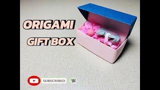 How to Make a Beautiful Origami Gift Box  Easy StepbyStep Tutorial  Sehar Artology [upl. by Ilaire533]