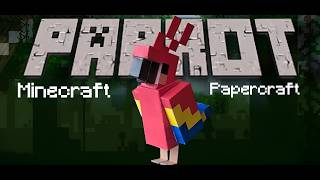 Red Parrot • Papercraft • Minecraft [upl. by Fridell]