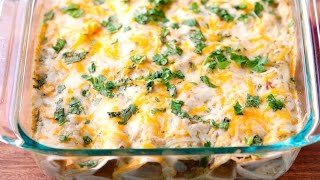 Easy Green Chile Chicken Enchiladas Recipe [upl. by Nitaf304]