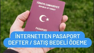 Pasaport Defter Bedeli Ödeme  Pasaport Satış Ücreti Yatırma [upl. by Brittne]