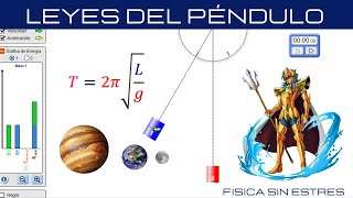 Leyes del Péndulo con experimentos virtualesecuación del pénduloLaws of Simple Pendulum [upl. by Natie]