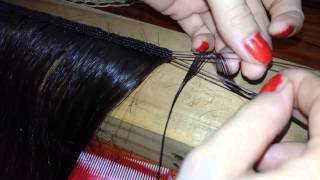 como coser a mano una cortina de pelo natural [upl. by Nyliuqcaj]