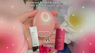 TIRTIR Mask Fit AllCover Cushion with waterbased primer vs siliconebased primer  AIKOISH [upl. by Eihtak]