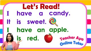 Reading Lesson  Sentences starting with quotI havequot  English for Grade1 and 2 [upl. by Onivla]