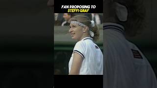 Fan Proposes Steffi Graf Mid Match [upl. by Klement656]