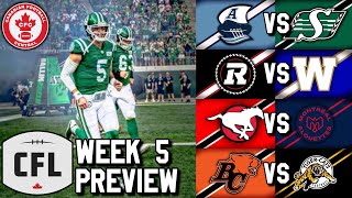 Week 5 Preview 2024 CFL Season [upl. by Thorsten]