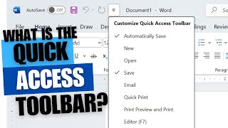 WHAT IS AND HOW TO customize the Quick Access Toolbar in Microsoft Word [upl. by Ecnerolf]