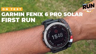 Garmin Fenix 6 Pro Solar First run with new solar charging Fenix [upl. by Volpe]