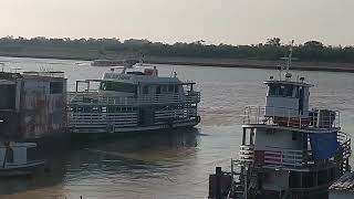 Ferry Boat estrela PP chegando de Manaus e atracando na hidro de Monte Alegre no Pará [upl. by Pol980]