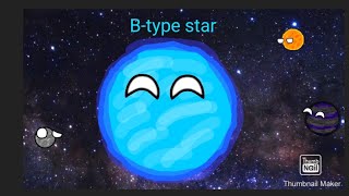 Timeline of a Btype Star Blue White Giant [upl. by Eelinej922]