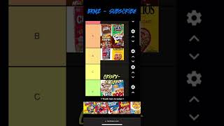 Cereal Tier List [upl. by Dlarrej]