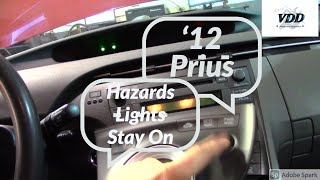 12 Prius  Hazard lights flashing on their own [upl. by Hambley732]