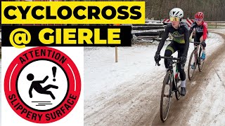 CYCLOCROSS RACE  GIERLE  LILLE BELGIUM  U17  GoPro LAP  POV Cyclist on board BIKE [upl. by Specht]