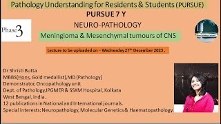 Pursue 7 Y Meningioma amp Mesenchymal tumors of CNS [upl. by Enneira]