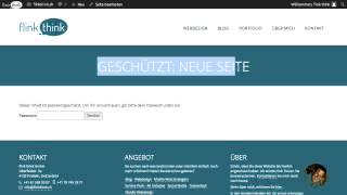 WordPress Tutorial  Seite schützen [upl. by Arataj892]