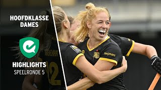 HIGHLIGHTS HOOFDKLASSE DAMES 💥  SPEELRONDE 5 [upl. by Naimad900]