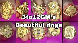 3to12GMs Beautiful Gold Ring collectionsWith Weight 24ct gold price22ctgold price CNC Rings [upl. by Soule975]