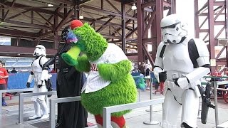 Darth Vader and Stormtroopers enter ballpark [upl. by Eymaj]