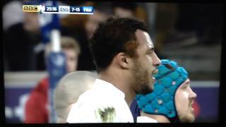 Lawes tackle on Plisson England vs France Six Nations Rugby 2015 [upl. by Ahmar262]