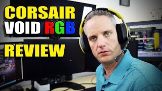 Corsair VOID RGB Gaming Headset  Review and Mic Test [upl. by Alesi]