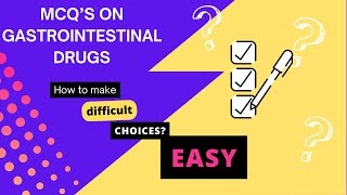 MCQS ON GASTROINTESTINAL DRUGS20 IMPORTANT MCQS [upl. by Shanly]