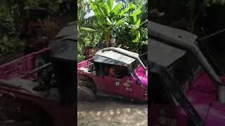 Pink jeep on an offroad racing track in Thailand automobile offroad4wd offroad4x4 4wheeldrive [upl. by Antonia]