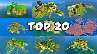 TOP 20 SURVIVAL ISLAND Seeds for Minecraft Pocket Edition amp Java 🔥 [upl. by Hilar]