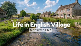 Beautiful Scenery of English Countryside Cotswolds Walking Tour 4K HDR [upl. by Leahpar173]