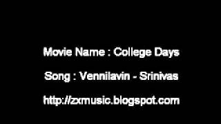 College Days Malayalam movie song Vennilavin  Srinivas [upl. by Couhp30]