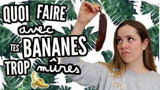 QUOI FAIRE AVEC TES BANANES TROP MÛRES  3 recettes faciles [upl. by Esojnauj]