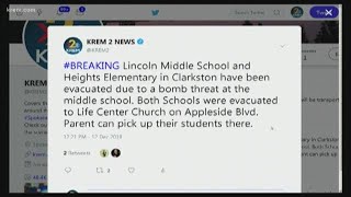 Two Clarkston schools evacuated due to bomb threat [upl. by Paik694]