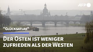 quotGlücksatlasquot Ostdeutsche unzufriedener als Westdeutsche  AFP [upl. by Gui]