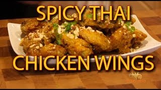 Spicy Sriracha Hot Wings  Curry Peanut Sauce  Big Meat Sunday [upl. by Nwotna]