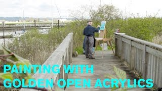 How To Painting with Golden OPEN Acrylics featuring Bob McMurray [upl. by Ahsit]