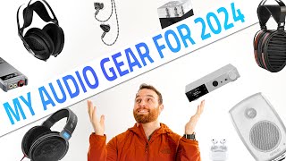 Audio Gear Im Using in 2024  Headphones Speakers Amps and more [upl. by Imrots]