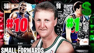 RANKING THE TOP 10 BEST SMALL FORWARDS IN NBA 2K24 MyTEAM INCLUDING GAMBLING CARDS [upl. by Allemahs]