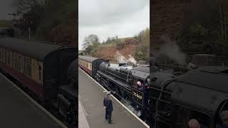 BR Riddles 4MT 75069 arriving into Bridgnorth Station on the Severn Valley Railway steamengine [upl. by Tnias]