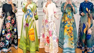 MODEL GAMIS TERBARU MOTIF BUNGA BUNGA FULL VIDEO [upl. by Ahsiemat]