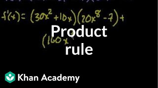 Product rule  Taking derivatives  Differential Calculus  Khan Academy [upl. by Angelia]