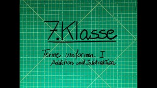 7Klasse Terme umformen I [upl. by Lyndsay725]