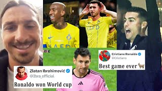 Famous Reaction On Al Nassr vs Inter Miami 60  Ronaldo amp Messi Reaction Talisca Hattrick Laporte [upl. by Nawotna307]