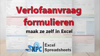 Verlofaanvraagformulieren in Excel ✅ [upl. by Alrahc]