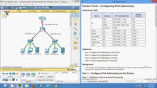 7249 Packet Tracer  Configuring IPv6 Addressing [upl. by Shanda269]