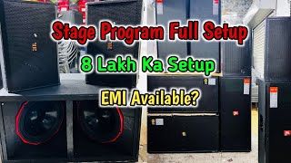 Best Stage Program Dj Setup Shop In Kolkata  4 Dual Bass 6 Line Array 5 Monitor 2 JBL 825 [upl. by Linnet]