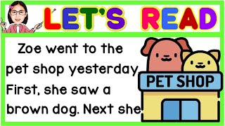 English Reading Lesson for Kids  Learn to Read  Short Story  Practice Reading  Teacher Aya [upl. by Jeaz]