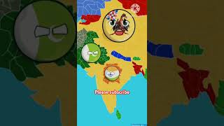 Qing Dynasty is back and Attacked India Pakistan Nepal countries countryballs shorts [upl. by Lleral]