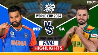 T20 would cup 2024 final  Ind vs sa  highlights of India🇮🇳 win [upl. by Aryl62]