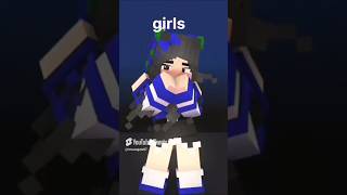 Minecraft girls dance vs boys dance minecraft short viral [upl. by Eciryt775]